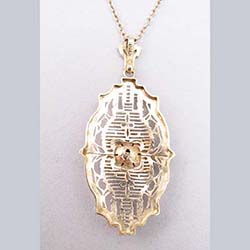 Esemco 10k Gold Filigree Pendan Signature