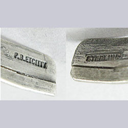 Navajo Etcitty Sterling Cuff Bracelet Signature