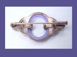 French Art Deco Sterling Brooch Back