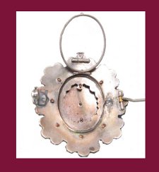 Victorian Bohemian Garnet Locket Pendant/Pin Back