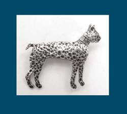 Rare Gaylord Silvercraft Hand Wrought Sterling Dog Pin