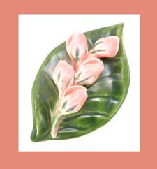 Edith Giboney California Pottery Flower Pin Front