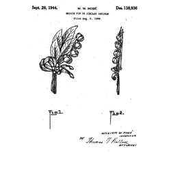 Hobé Sterling 14k Gold Vermeil Floral Pin Patent