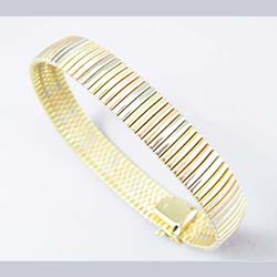 Italian 14k Tri-Gold Bracelet