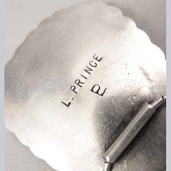 Cherokee Lee Prince Sterling Turquoise Pendant Signature