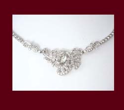 Otis Sterling Rhinestone Necklace Close