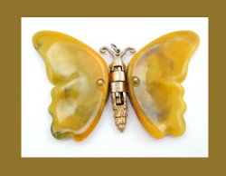 Beautiful Butterfly Pendant with Articulated Wings Back