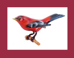 Takahashi Male Scarlet Tanager Pin