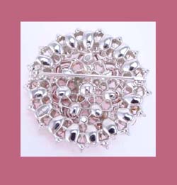 Trifari Pastel Pink Rhinestone Bracelet & Brooch Signature