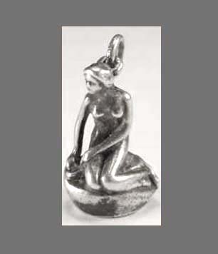 Seated Woman Sterling Charm