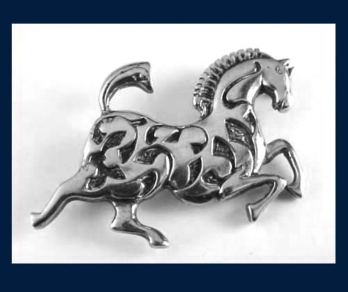 Sterling Silver Figural Horse Pin Front