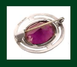 Sterling & Amethyst Rhinestone Pin Signature