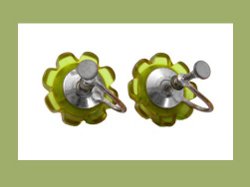Prystal Bakelite Flower Earrings Back
