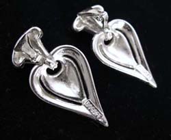 Bogoff Rhinestone Spade Earrings Signature