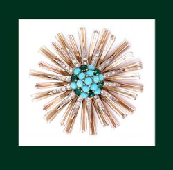 Boucher Sterling and Rhinestone Starburst Pin