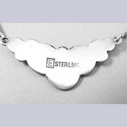 Sterling Blue Enamel Bubbles Necklace Signature