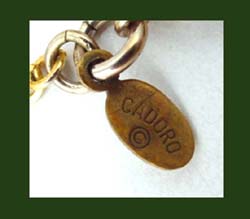 Cadoro Large Green Marbled Bakelite Bead Necklace Signature