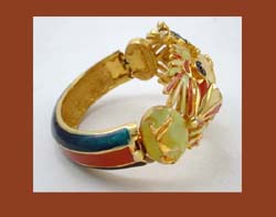Alice Caviness Egyptian Revival Enamel Bracelet Side