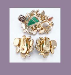Alice Caviness Brooch and Earrings Back