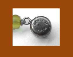 Czechoslovakian Orange & Yellow Glass Beaded Necklace Signature
