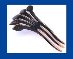 Colorful Rhinestone Celluloid Hair Comb Back