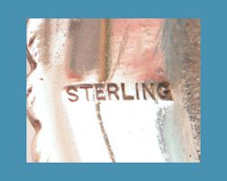 Sterling Vermeil Blue Rhinestone Crab Pin Signature