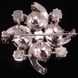 Dazzling Eisenberg Rhinestone Brooch and Earrings Signature