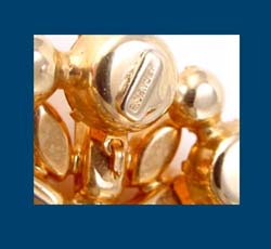 Eisenberg Topaz Rhinestone Brooch Signature