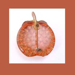 Forbidden Fruit Lucite Apple Pin Back