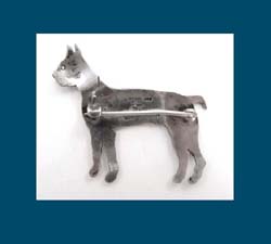 Rare Gaylord Silvercraft Hand Wrought Sterling Dog Pin Signature