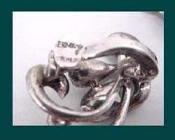 Sterling Germany Rhinestone Earrings Signature