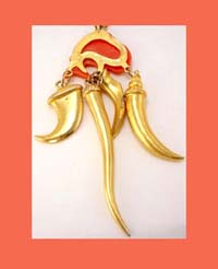 Kenneth Jay Lane Colorful Fish Pendant Back