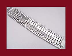 Incredible Kramer of NY Wide Rhinestone Bracelet Back