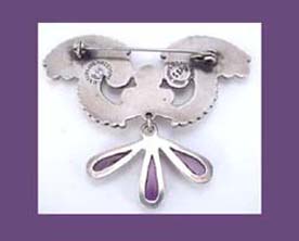Margot de Taxco
                Sterling and Amethyst Pin Signature