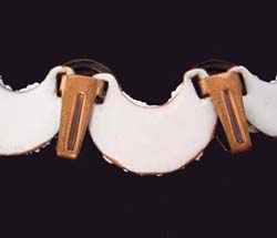 Matisse (unsigned) Copper and White Enamel Necklace back