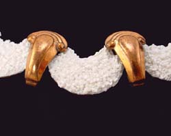 Matisse (unsigned) Copper and White Enamel Necklace Close