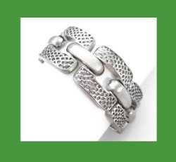 Spectacular Monet Silver Tone Bracelet