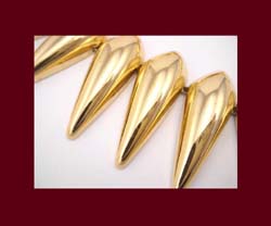 Monet Gold Tone Necklace, Bracelet, & Earrings Close Up