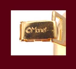 Monet Gold Tone Necklace, Bracelet, & Earrings Signature