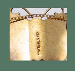 Ox Sterling Enamel Butterfly Necklace Signature