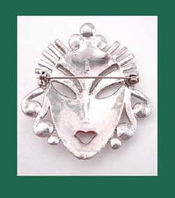 Rhinestone Reinad Mask Pin Signature