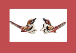 Takahashi Style Sparrow Bird Earrings