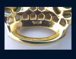 Alfred Philippe, Trifari&nbsp;Rhinestone Large Crown Pin Signature