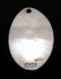 Paul Voltaire Modernist Sterling Pendant Signature