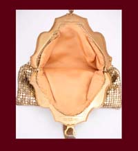Whiting & Davis Gold Mesh Purse Open