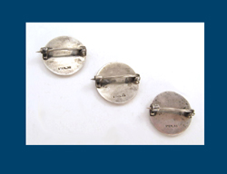 Victorian Sterling Woman Trio Pins Signature