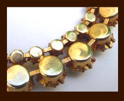 Citrine and Yellow Sapphire Rhinestone Necklace Back